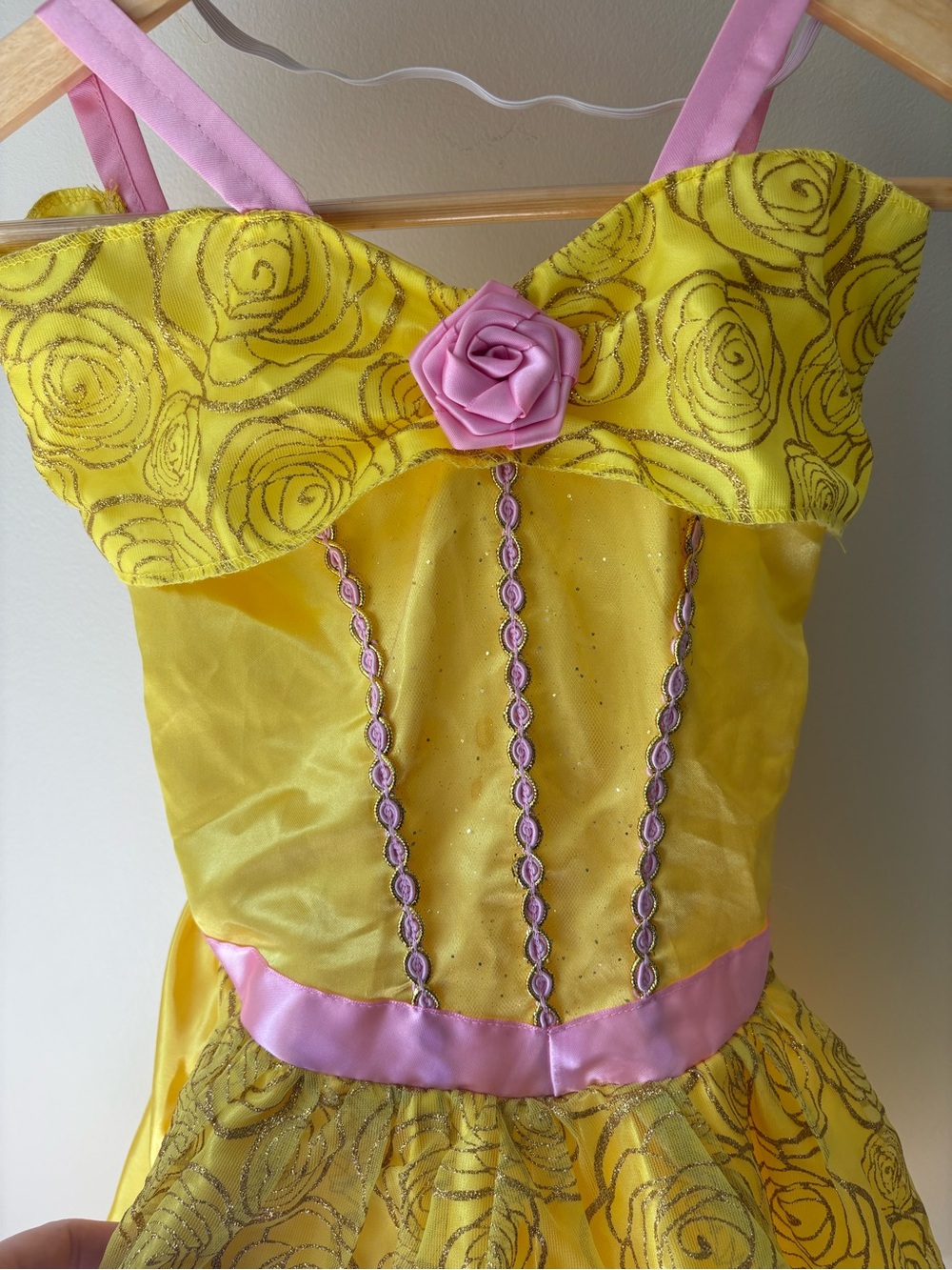 DISNEY Princess Belle Costume Dress - Fantasy Play Dress Up - Size 4-6 Girls - Picture 2 of 7